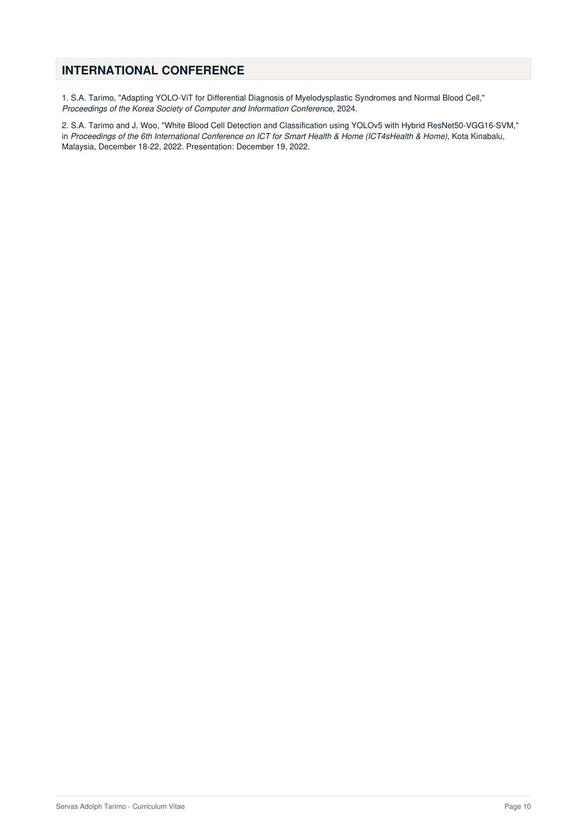 Curriculum vitae page 10