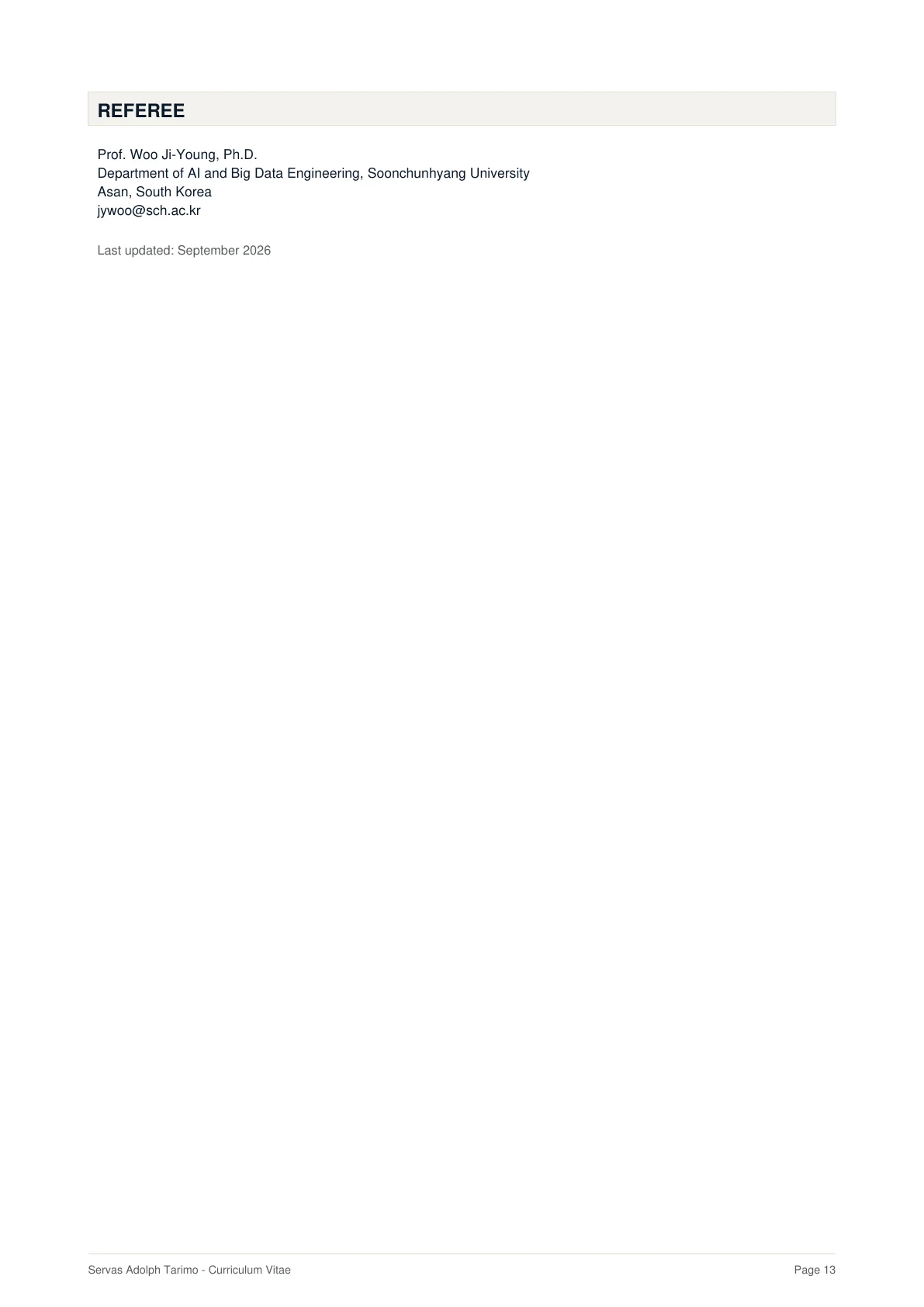Curriculum vitae page 13