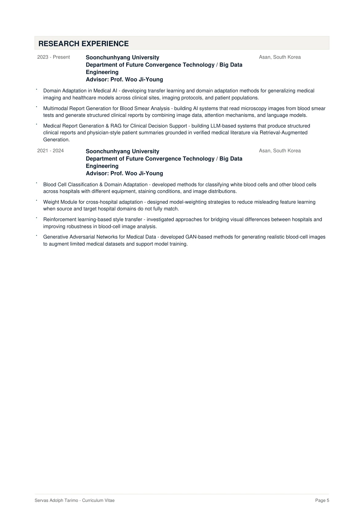 Curriculum vitae page 5