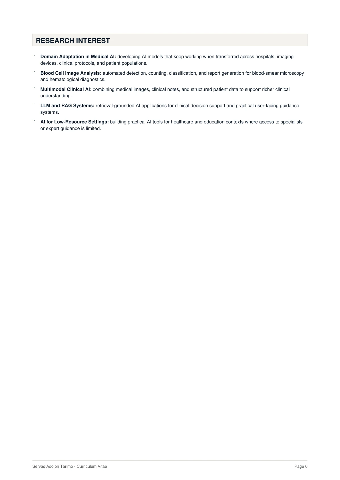 Curriculum vitae page 6
